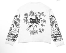 Load image into Gallery viewer, Distress White Graphic Crew Neck
